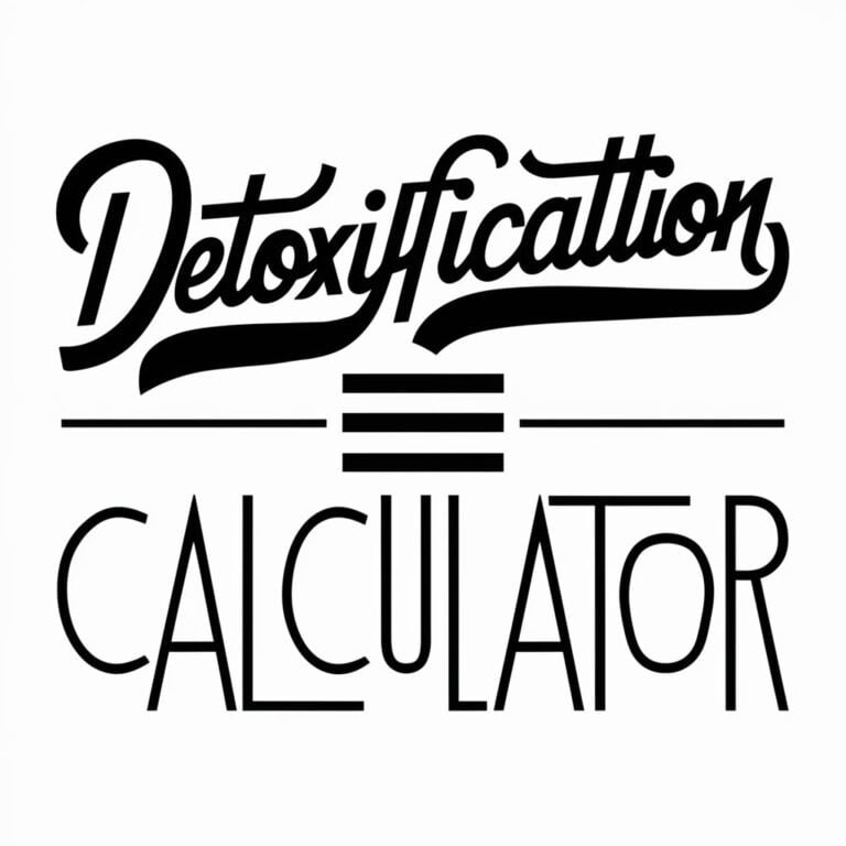 Detoxification Calculator 1 Detoxification Calculator