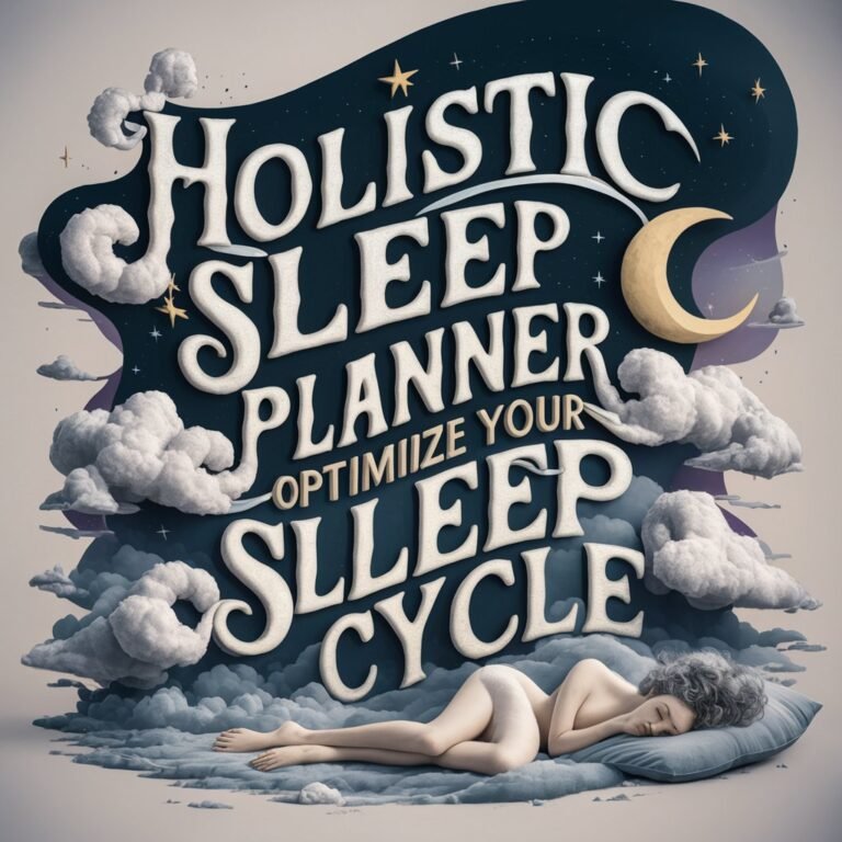 Holistic Sleep Planner Optimize Your Sleep Cycle