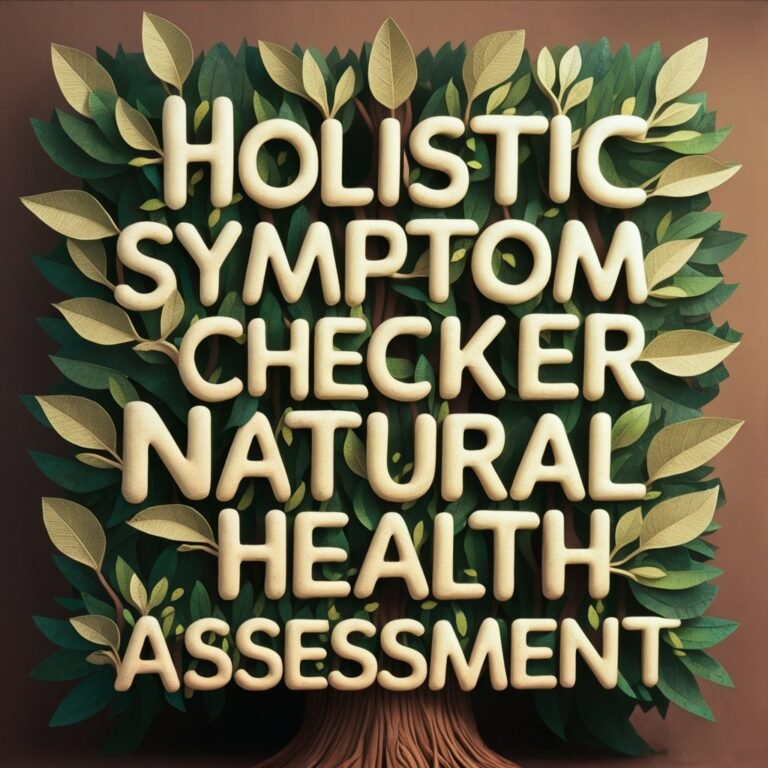 Holistic Symptom Checker Natural Health Assessment